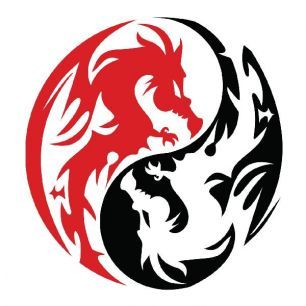 輸入壁紙 カスタム壁紙 PHOTOWALL / Cirkel Dragons - Red (e2017)