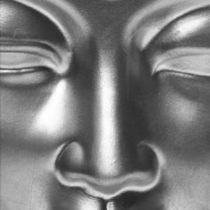 輸入壁紙 カスタム壁紙 PHOTOWALL / Golden Buddha Close Up - b/w (e6418)