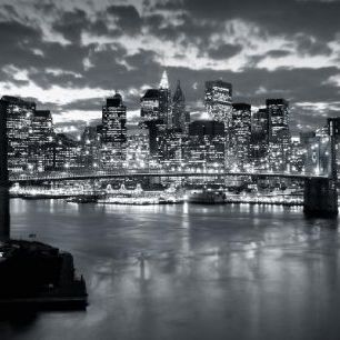 輸入壁紙 カスタム壁紙 PHOTOWALL / Brooklyn Bridge Cloudy Day (e9004)
