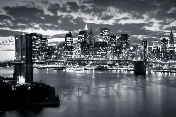 輸入壁紙 カスタム壁紙 PHOTOWALL / Brooklyn Bridge Cloudy Day (e9004)