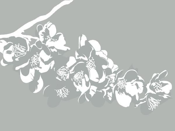 輸入壁紙 カスタム壁紙 PHOTOWALL / Flora - Light Grey (e19011)