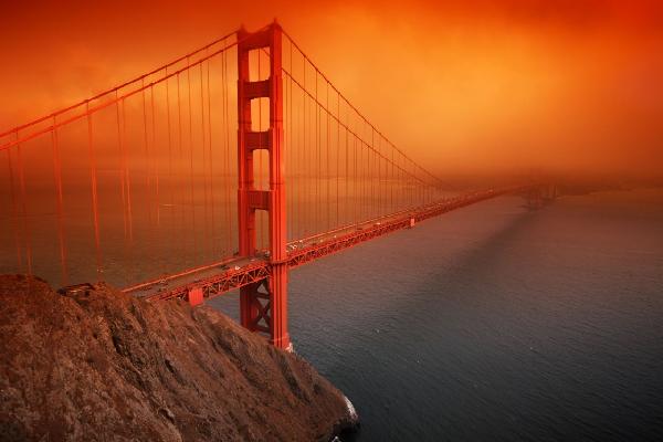 輸入壁紙 カスタム壁紙 PHOTOWALL / Golden Gate (e10043)