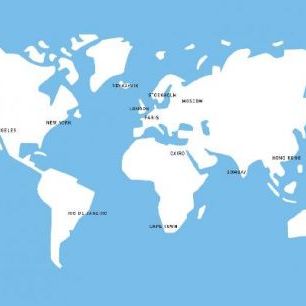 輸入壁紙 カスタム壁紙 PHOTOWALL / Mannerstal World Map (e19015)