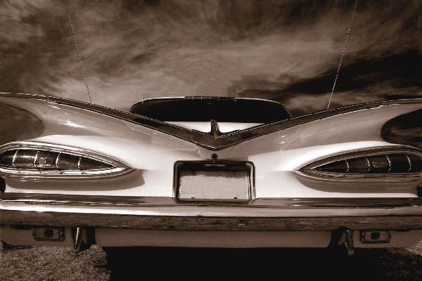 輸入壁紙 カスタム壁紙 PHOTOWALL / Rear Vintage Car - Sepia (e1408)