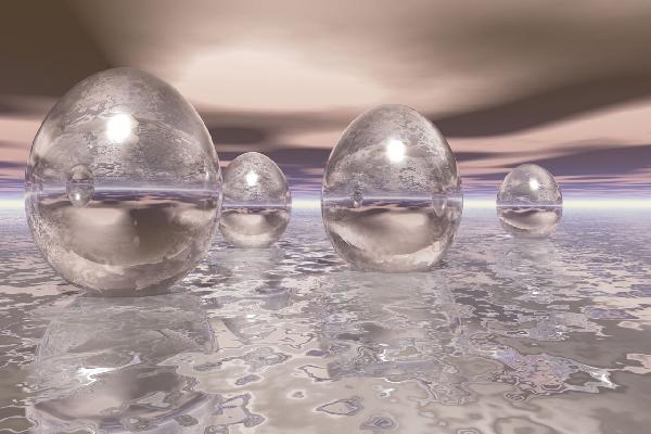 輸入壁紙 カスタム壁紙 PHOTOWALL / 3D Floating Eggs (e1447)