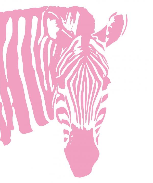 輸入壁紙 カスタム壁紙 PHOTOWALL / Watching Zebra - Pink (e1772)