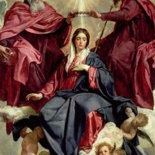 輸入壁紙 カスタム壁紙 PHOTOWALL / Velasquez,Diego - Coronation of the Virgin (e2101)