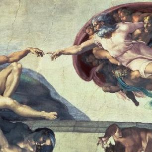 輸入壁紙 カスタム壁紙 PHOTOWALL / Buonarroti,Michelangelo - Creation of Adam (e2117)
