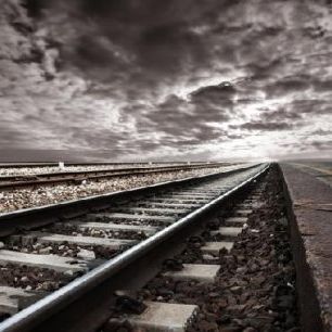 輸入壁紙 カスタム壁紙 PHOTOWALL / Empty Railway Tracks (e19383)