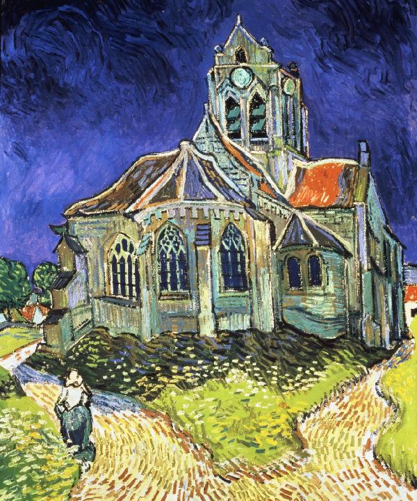 輸入壁紙 カスタム壁紙 Photowall Van Gogh Vincent Church At Auvers Sur Oise E 壁紙屋本舗