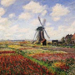 輸入壁紙 カスタム壁紙 PHOTOWALL / Monet,Claud - Tulip Fields (e10357)