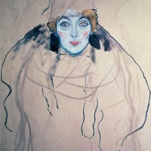 輸入壁紙 カスタム壁紙 PHOTOWALL / Klimt,Gustav - Head of a Woman (e10363)