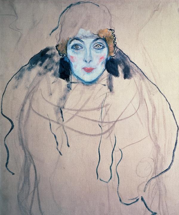 輸入壁紙 カスタム壁紙 PHOTOWALL / Klimt,Gustav - Head of a Woman (e10363)
