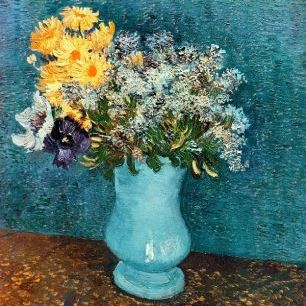 輸入壁紙 カスタム壁紙 PHOTOWALL / van Gogh,Vincent - Vase with Lilacs,Daisies and Anemones (e10372)