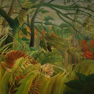 輸入壁紙 カスタム壁紙 PHOTOWALL / Rousseau,Henri - Tiger in a Tropical Storm (e10386)