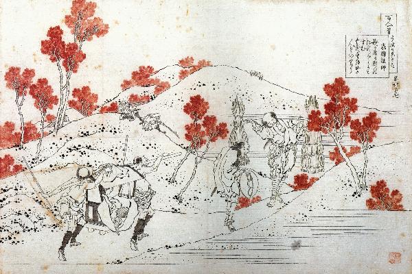 輸入壁紙 カスタム壁紙 PHOTOWALL / Hokusai,Katsushika - Porters Carry a Palanquin (e10402)