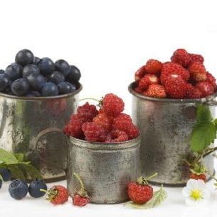 輸入壁紙 カスタム壁紙 PHOTOWALL / Blueberries Rasberries and Strawberries (e20095)