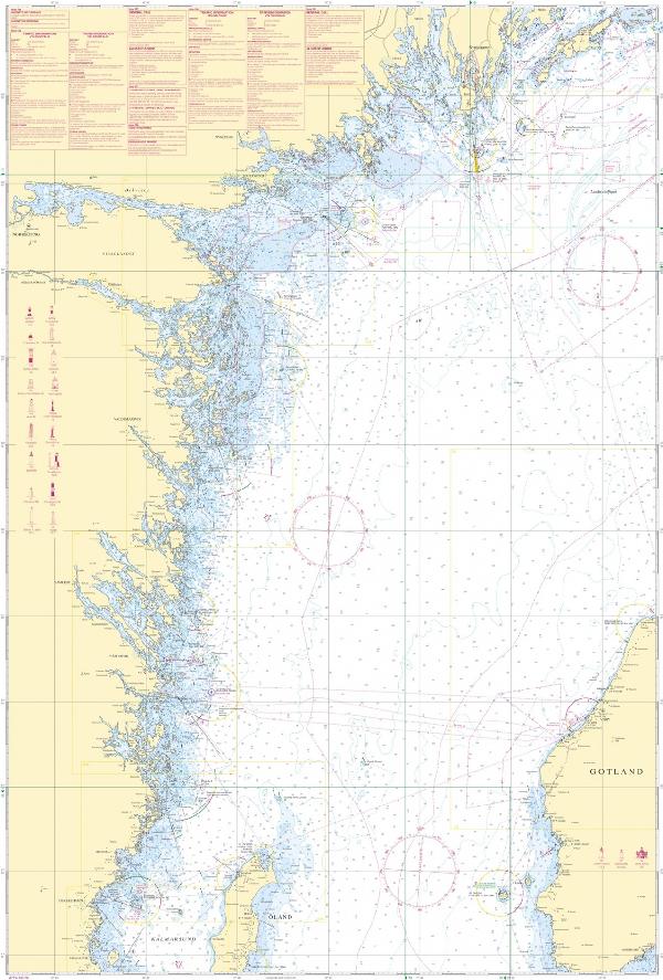 輸入壁紙 カスタム壁紙 PHOTOWALL / Sea Chart 72 - Oland - Landsort (e20205)
