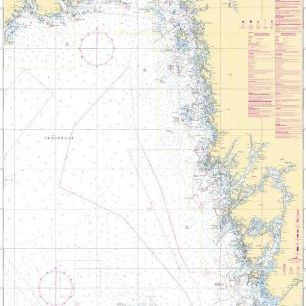 輸入壁紙 カスタム壁紙 PHOTOWALL / Sea Chart 93 - Skagerak (e20207)
