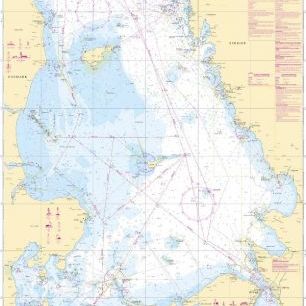 輸入壁紙 カスタム壁紙 PHOTOWALL / Sea Chart 92 - Kattegatt (e20208)