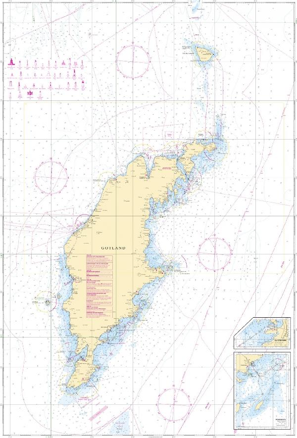 輸入壁紙 カスタム壁紙 PHOTOWALL / Sea Chart 73 - Gotland (e20209)