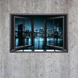 輸入壁紙 カスタム壁紙 PHOTOWALL / Window on Concrete Wall Brooklyn (e20758)