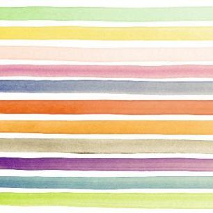 輸入壁紙 カスタム壁紙 PHOTOWALL / Watercolor Stripes (e21041)