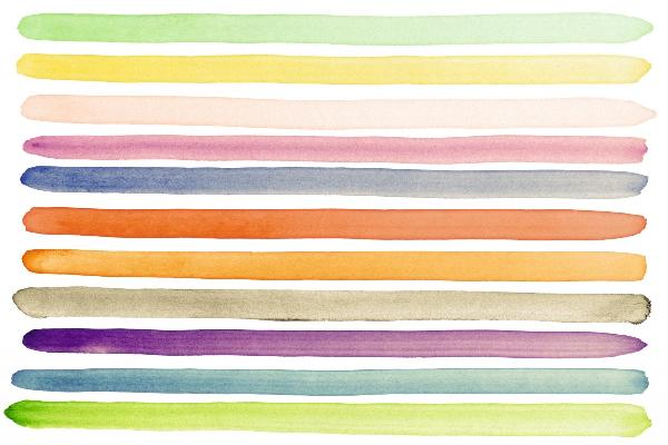 輸入壁紙 カスタム壁紙 PHOTOWALL / Watercolor Stripes (e21041)