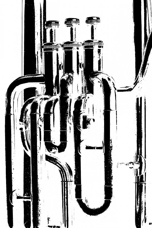 輸入壁紙 カスタム壁紙 PHOTOWALL / Brass Horn Graphic - Tuba (e21334)