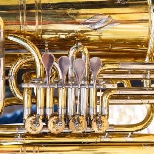 輸入壁紙 カスタム壁紙 PHOTOWALL / Brass Horn Valv - Tuba (e21335)