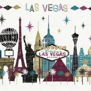 輸入壁紙 カスタム壁紙 PHOTOWALL / Vegas Skyline (e21556)