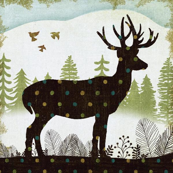 輸入壁紙 カスタム壁紙 PHOTOWALL / Woodland Dwellers Deer Dots (e21594)