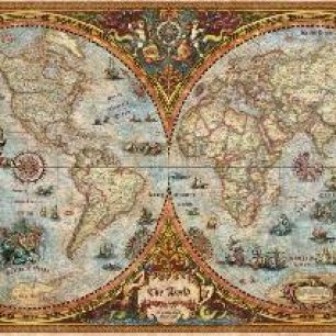 輸入壁紙 カスタム壁紙 PHOTOWALL / Hemisphere Map (e22022)
