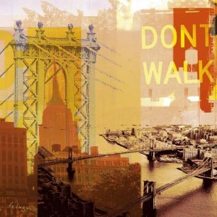 輸入壁紙 カスタム壁紙 PHOTOWALL / New York - Dont Walk (e22116)