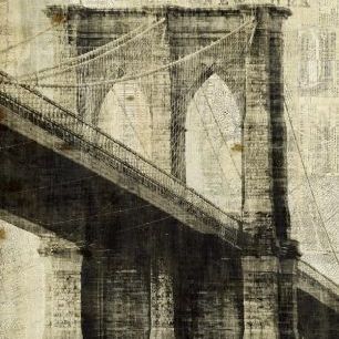 輸入壁紙 カスタム壁紙 PHOTOWALL / Vintage New York Brooklyn Bridge (e22273)