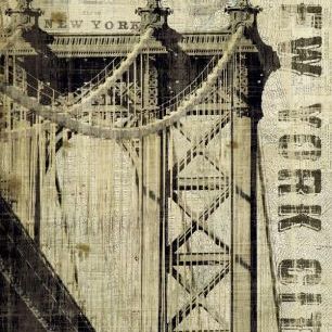輸入壁紙 カスタム壁紙 PHOTOWALL / Vintage New York Manhattan Bridge (e22276)