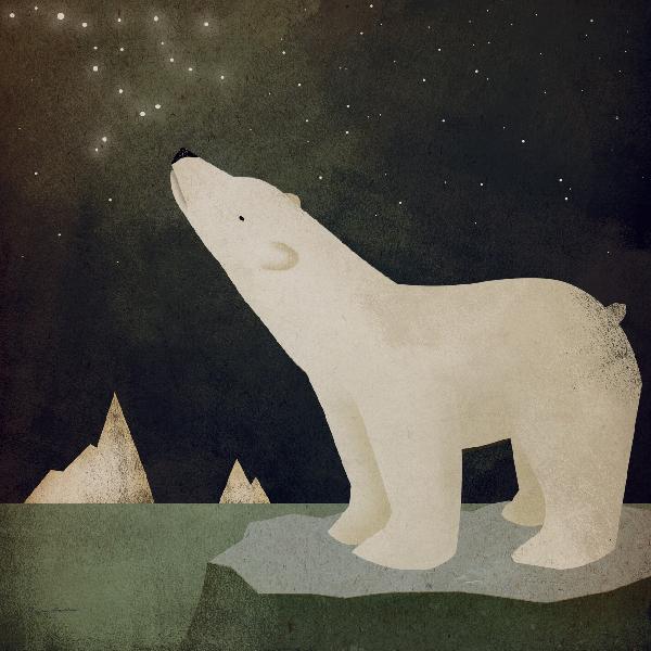 輸入壁紙 カスタム壁紙 PHOTOWALL / Ryan Fowler - Constellations Polar Bear (e22284)