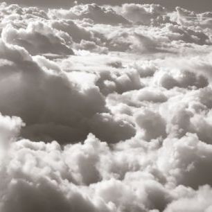 輸入壁紙 カスタム壁紙 PHOTOWALL / Over Clouds - Sepia (e6276)