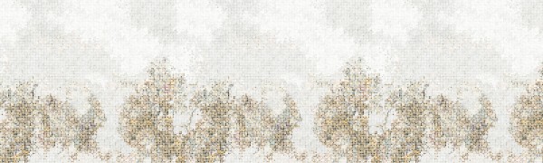 輸入壁紙 カスタム壁紙 PHOTOWALL / Mosaic Forest - Golden (e21513)