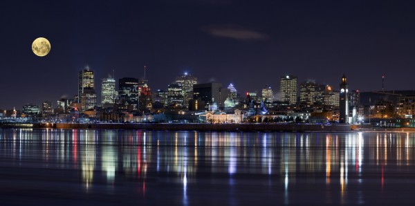 輸入壁紙 カスタム壁紙 PHOTOWALL / Montreal City Lights (e22429)