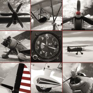 輸入壁紙 カスタム壁紙 PHOTOWALL / Aircraft Montage (e22628)