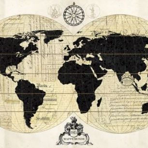輸入壁紙 カスタム壁紙 PHOTOWALL / Vintage World Map (e22642)