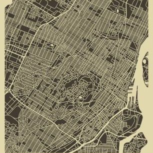 輸入壁紙 カスタム壁紙 PHOTOWALL / City Map - Montreal (e22759)