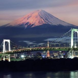 輸入壁紙 カスタム壁紙 PHOTOWALL / Rainbow Bridge with Mt Fuji (e22845)