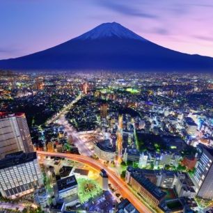 輸入壁紙 カスタム壁紙 PHOTOWALL / Ueno District and Mt. Fuji in Tokyo, Japan (e22850)