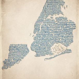 輸入壁紙 カスタム壁紙 PHOTOWALL / New York City Map (e22957)