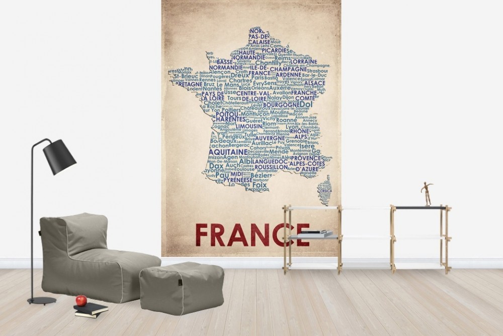 輸入壁紙 カスタム壁紙 Photowall France Map E 壁紙屋本舗