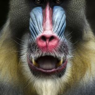 輸入壁紙 カスタム壁紙 PHOTOWALL / Mandrill Monkey Face (e22988)