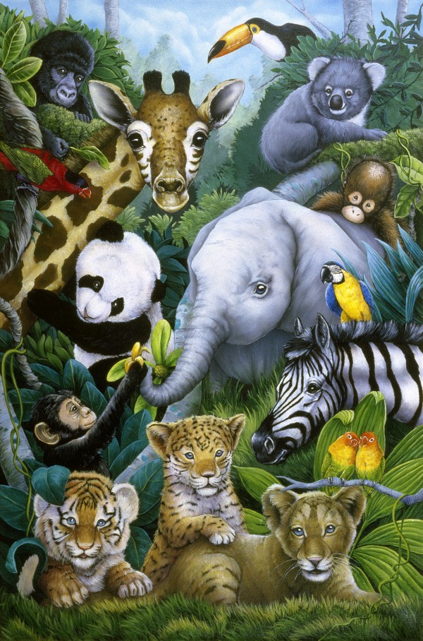 輸入壁紙 カスタム壁紙 PHOTOWALL / Jungle Animals (e23003)
