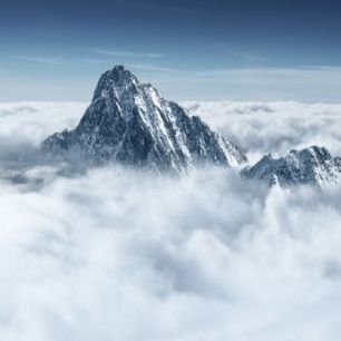 輸入壁紙 カスタム壁紙 PHOTOWALL / Alpine Mountain in the Clouds (e23162)